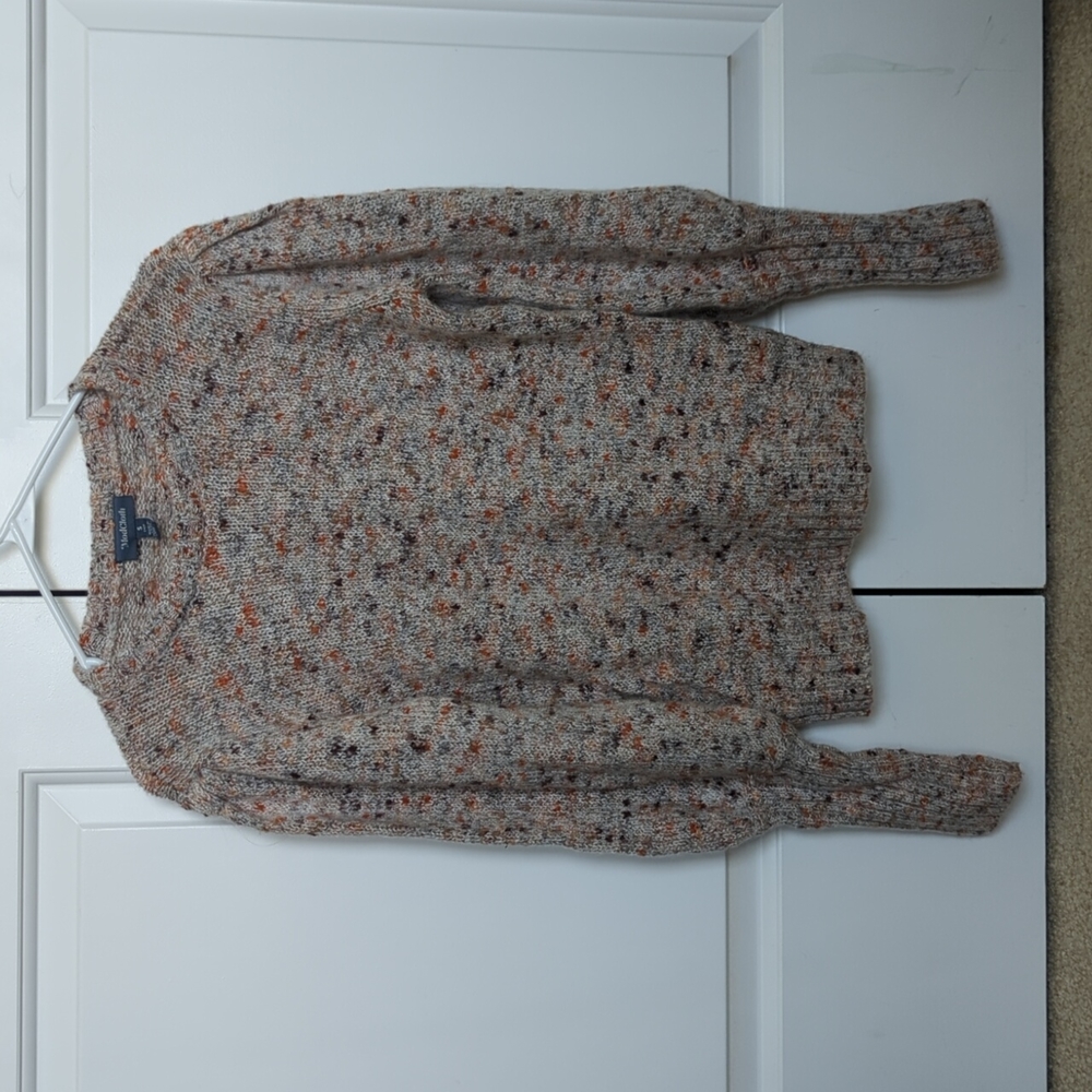 Modcloth Speckled and Puffed Pullover Sweater in Cream Multi